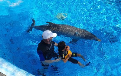 Vuelve la delfinoterapia a la Fundación 5p