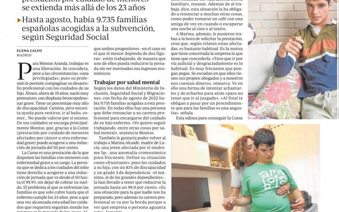 Marina la mamá de Lucía entrevistada en el periódico ABC